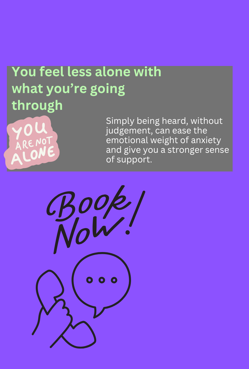 3 Info graphic call to action, for client suffering with anxiety