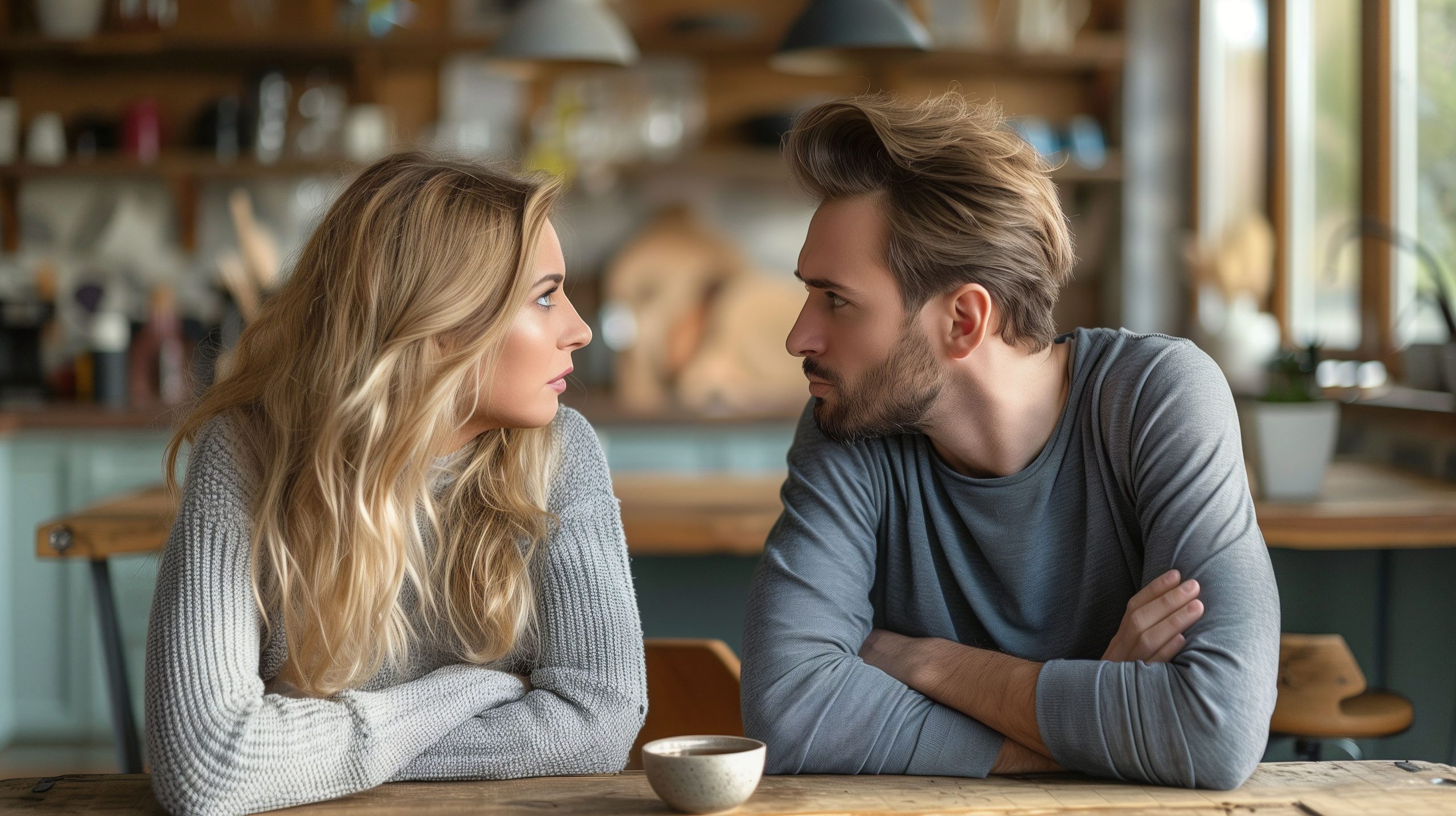 vecteezy_ai-generated-man-and-woman-sitting-and-arguing-looking-at_40688122 Arguing couple, couples therapy West Sussex by Eleos Counselling