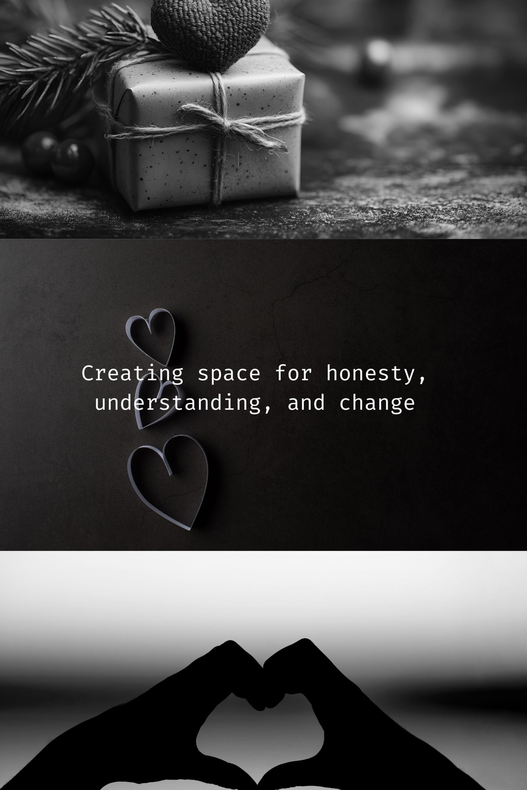 Couples counselling in West Sussex – symbolic black and white image representing honesty, emotional connection, and relationship change