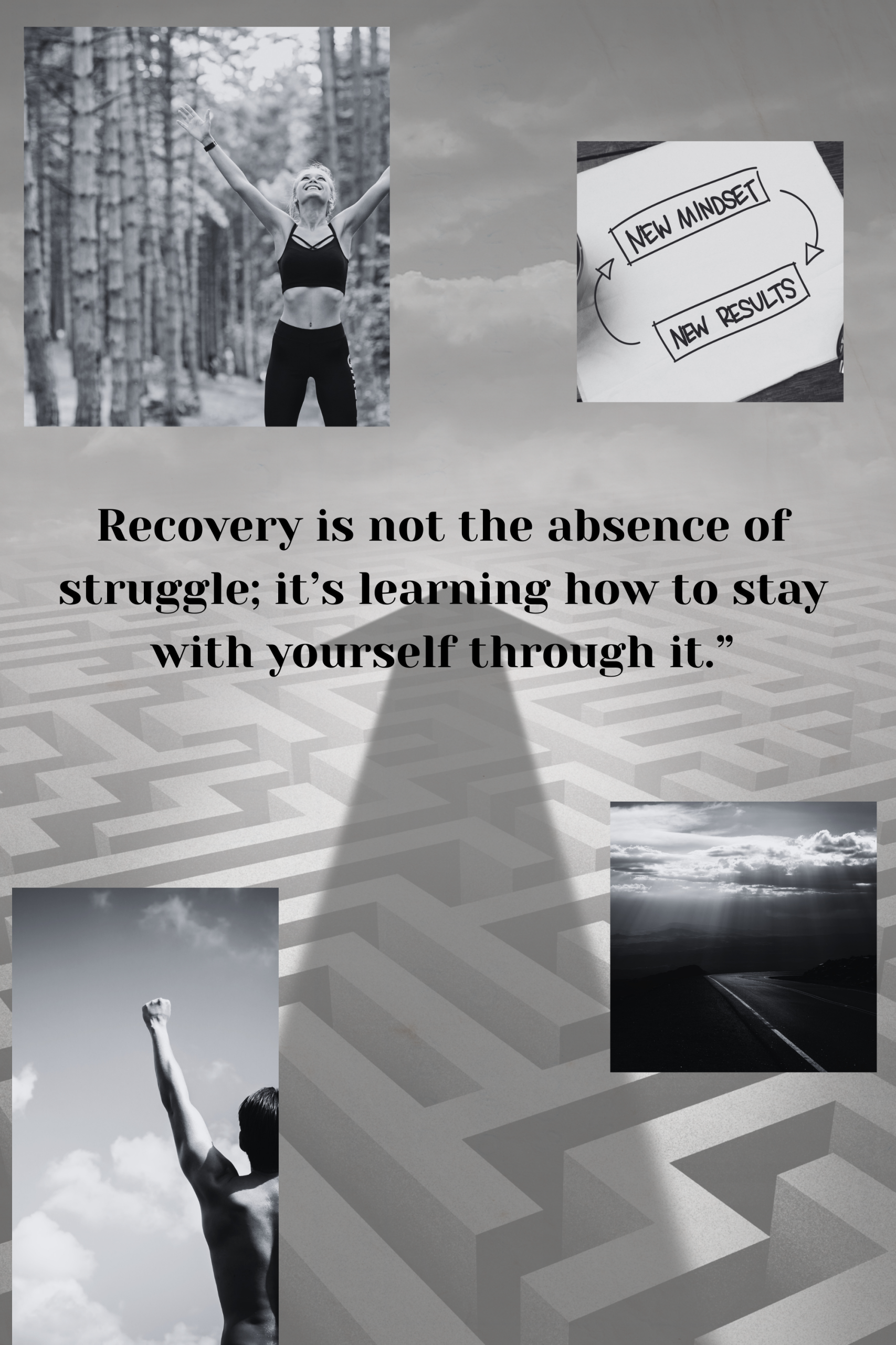 Prescription medication addiction counselling in West Sussex – recovery quote image symbolising self-compassion, resilience, and personal change through therapy