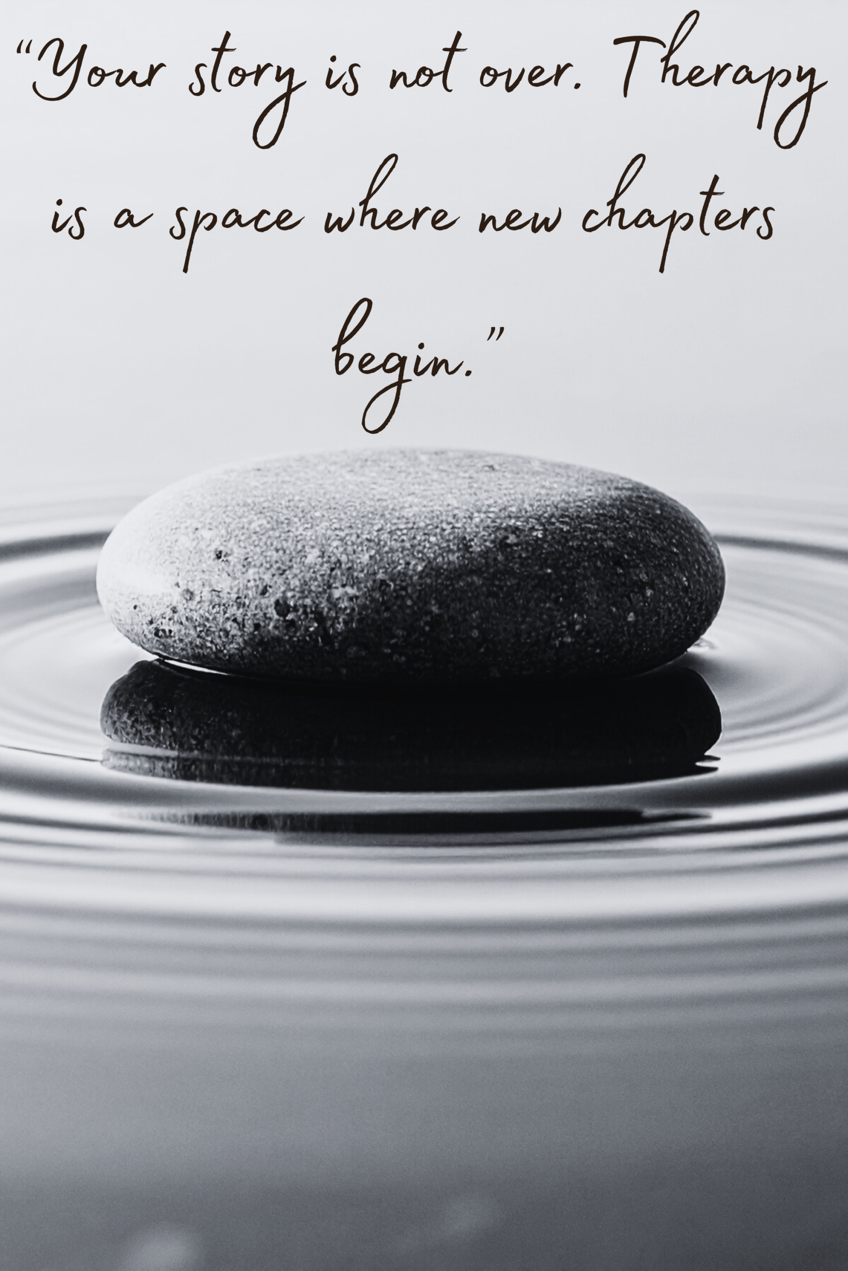 Depression counselling in Upper Beeding BN44 West Sussex – calm water with stone symbolising emotional healing through therapy