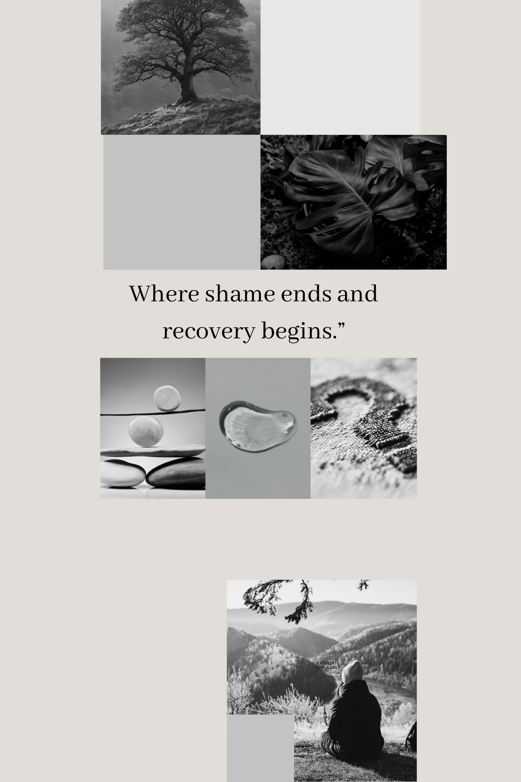 Road stretching into the distance with a work–life balance symbol and psychotherapy quote, representing recovery, reflection, and support for gambling addiction