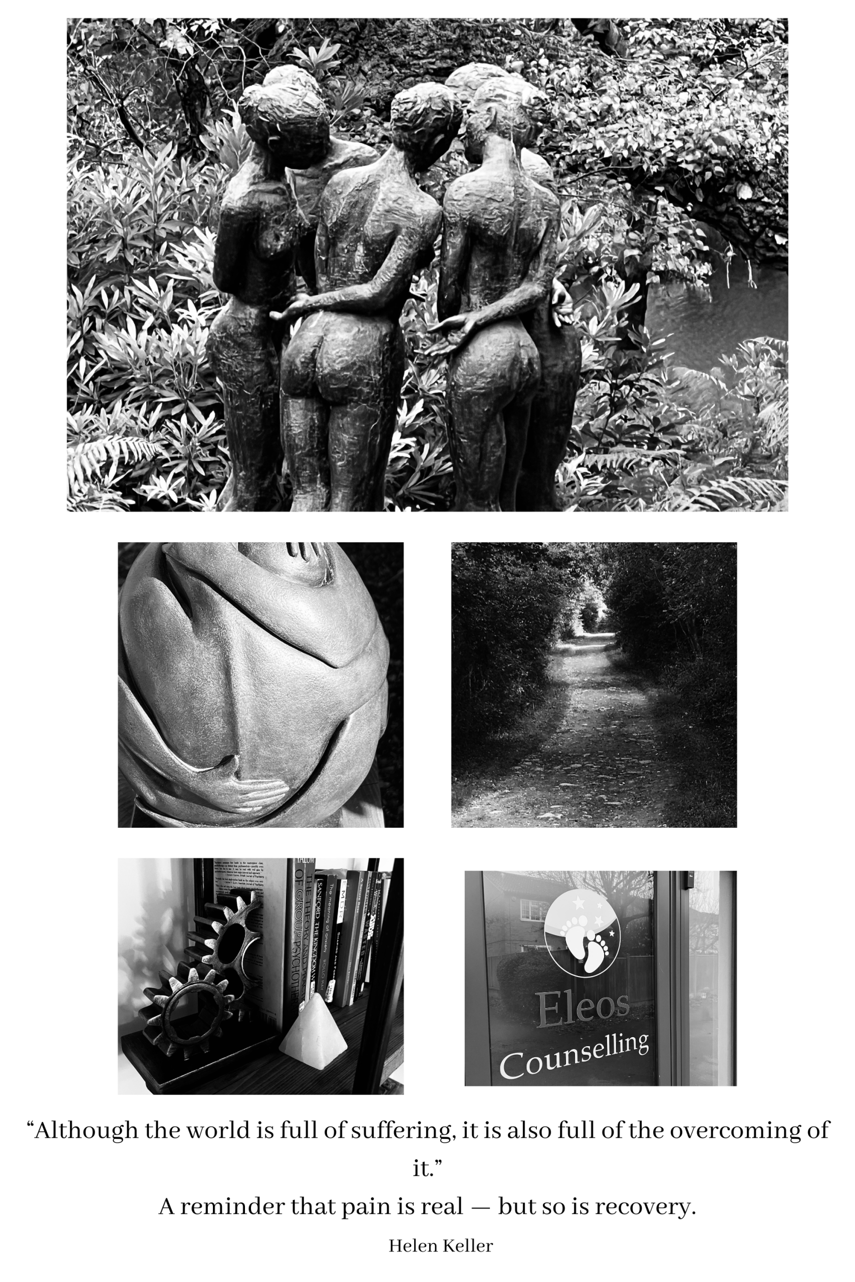 Depression counselling in Broadbridge Heath RH12 West Sussex – symbolic collage representing recovery, emotional healing and therapy support