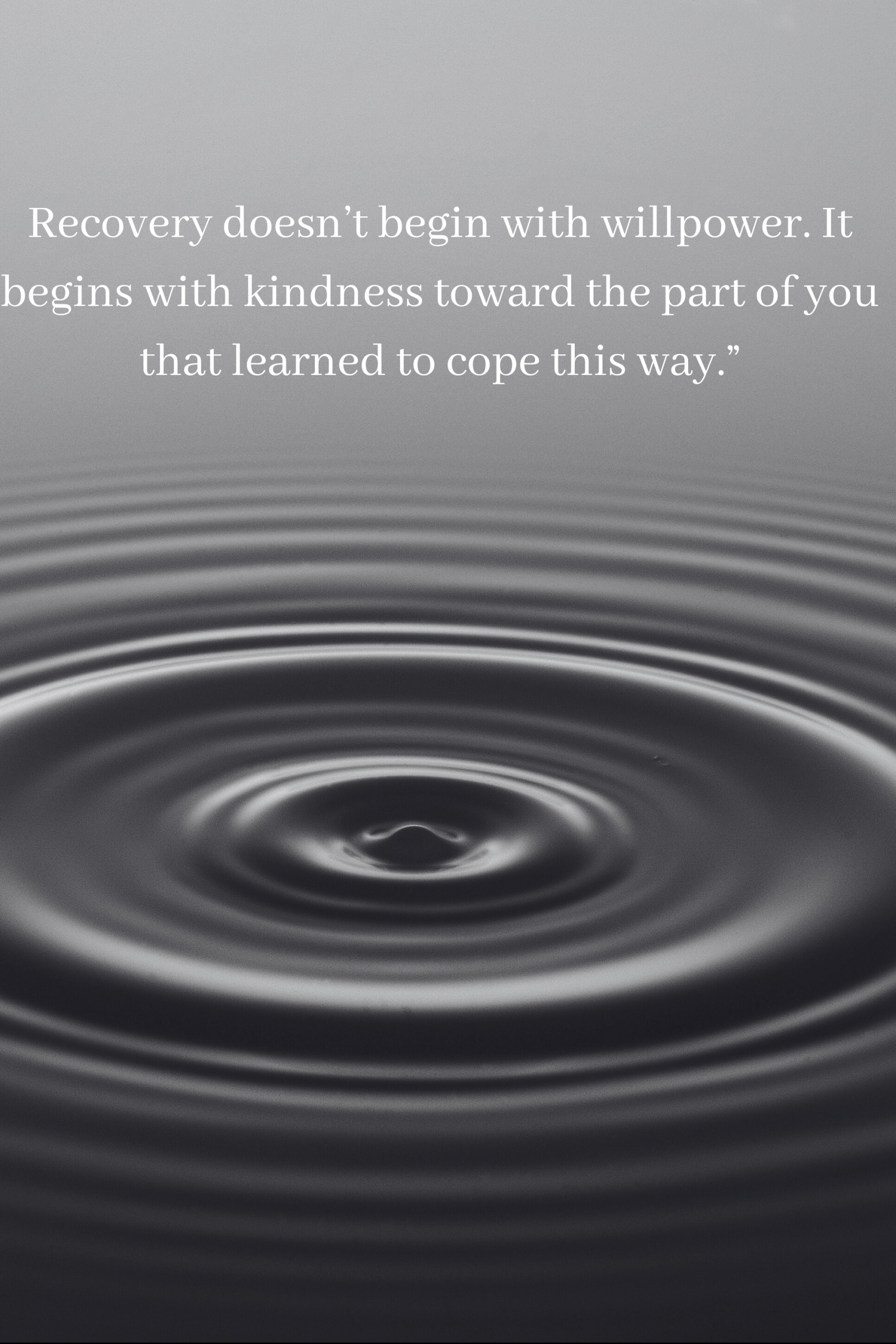 Calm water ripples symbolising self-compassion and recovery from pornography addiction through therapy