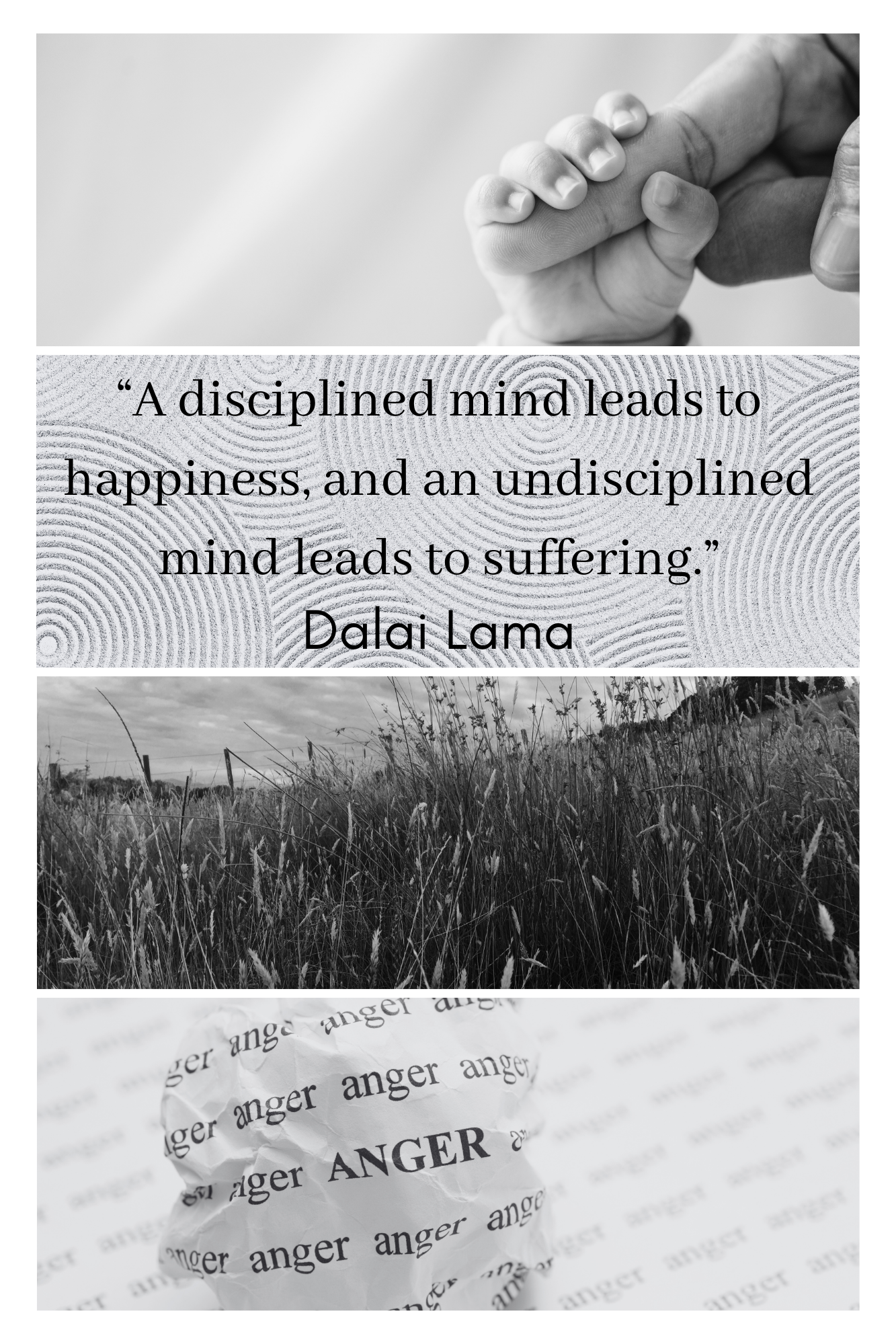 Anger management for men Loxwood RH14 West Sussex showing emotional control, calm reflection, and quote about disciplined mind and anger awareness